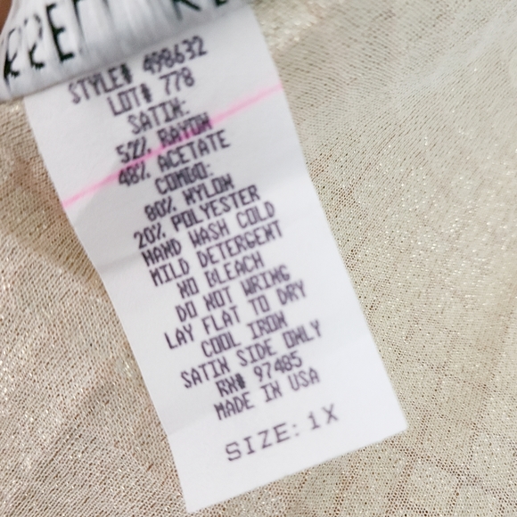 Russell Kemp ivory and gold lamé reversible top - Picture 9 of 9